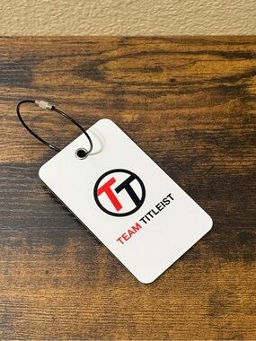 NEW - White Rectangular Team Titleist Golf Bag Tag